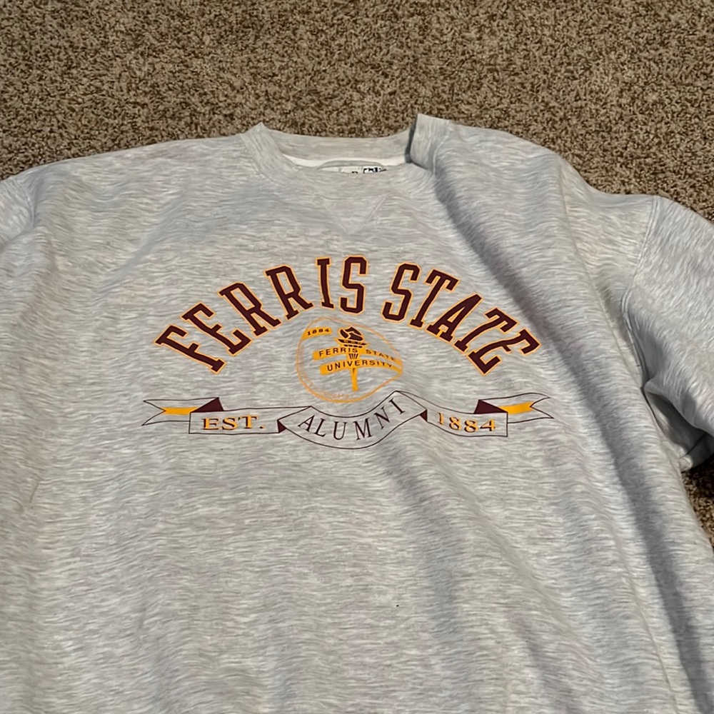 grey sweatshirt